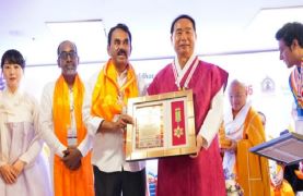 Jupally Krishna Rao has been honored with the prestigious 'Grand Prize' for his contributions to world peace